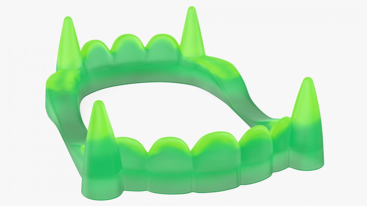 Vampire Teeth Green 3D model