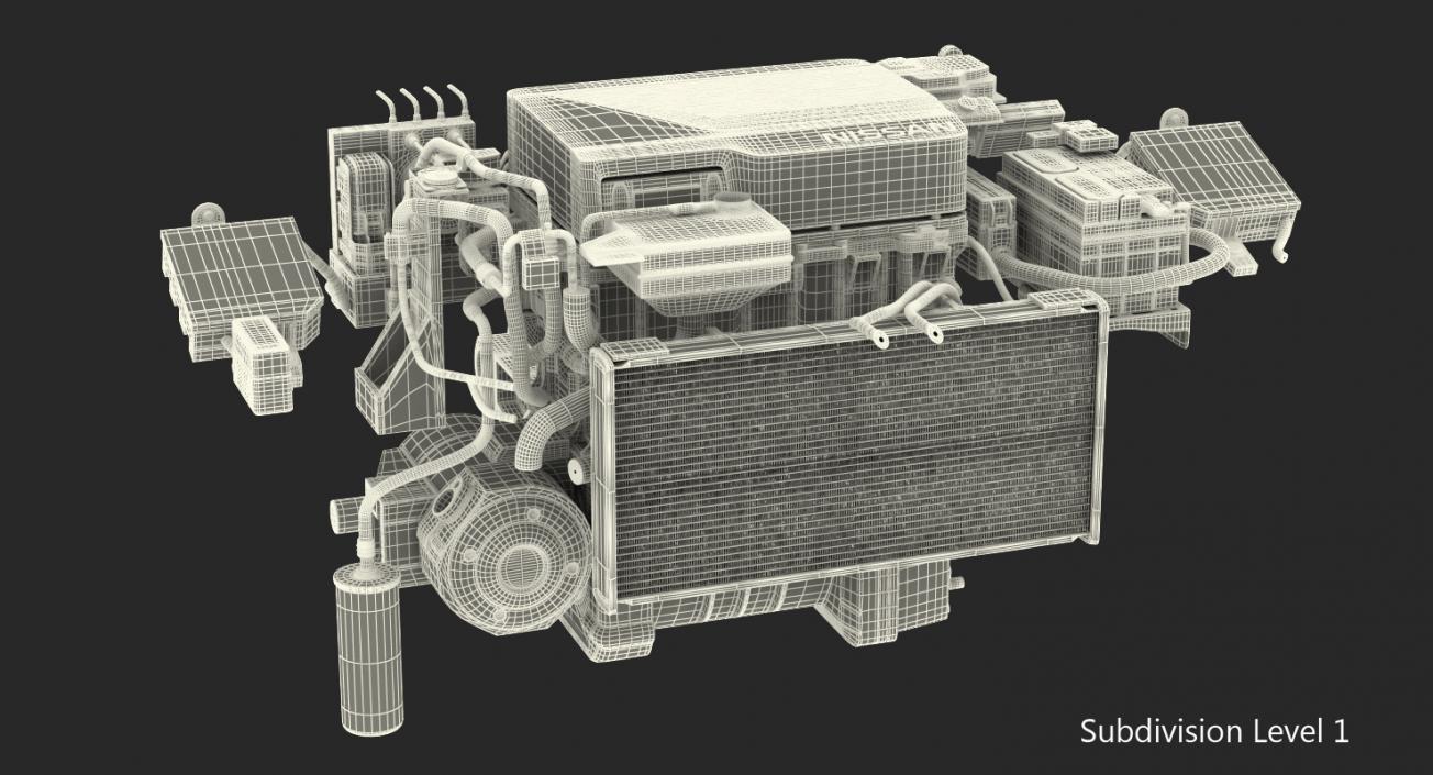 3D Nissan Leaf Engine model