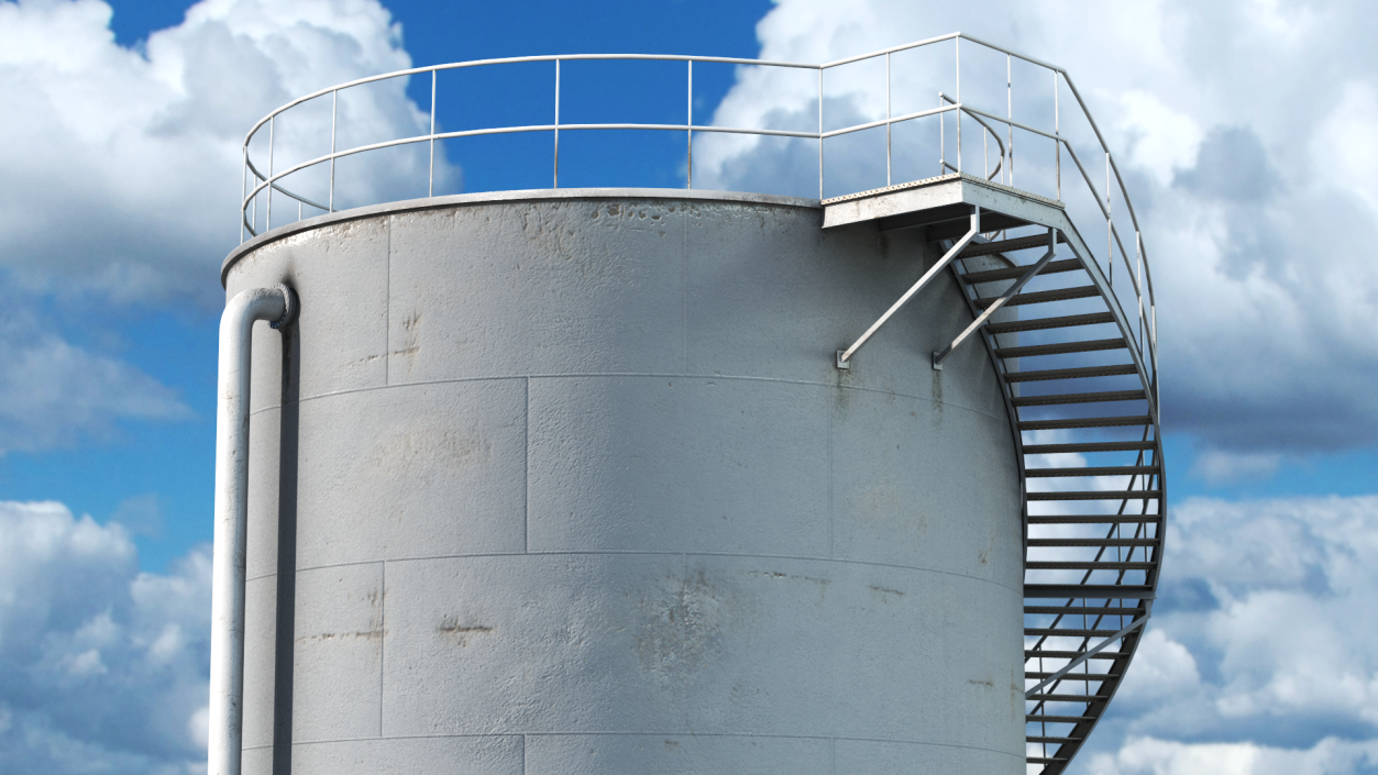 Crude Oil Storage Tank 3D