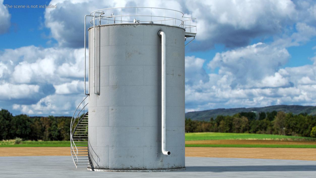 Crude Oil Storage Tank 3D