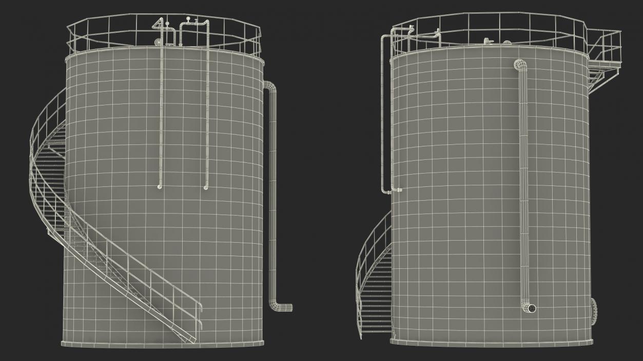 Crude Oil Storage Tank 3D