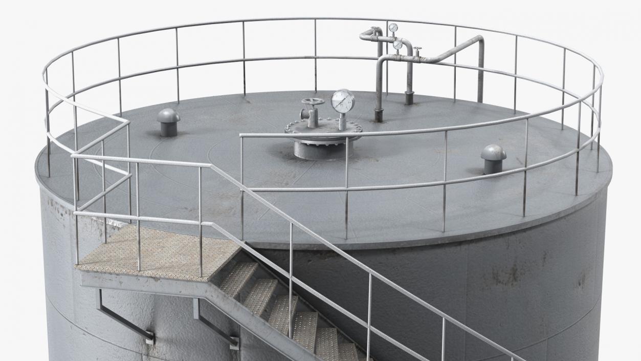 Crude Oil Storage Tank 3D