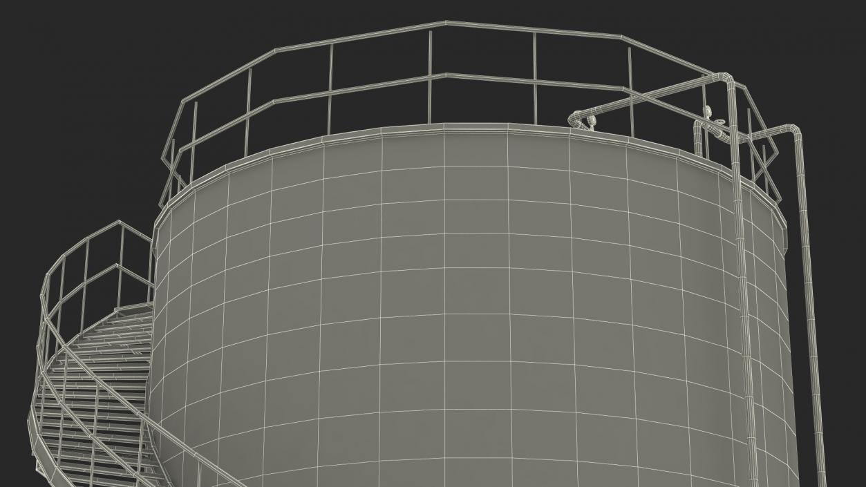 Crude Oil Storage Tank 3D