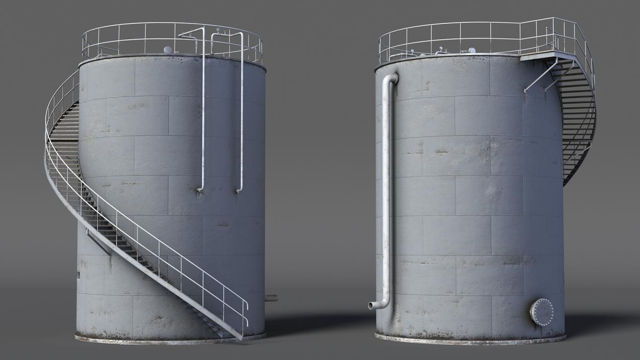 Crude Oil Storage Tank 3D