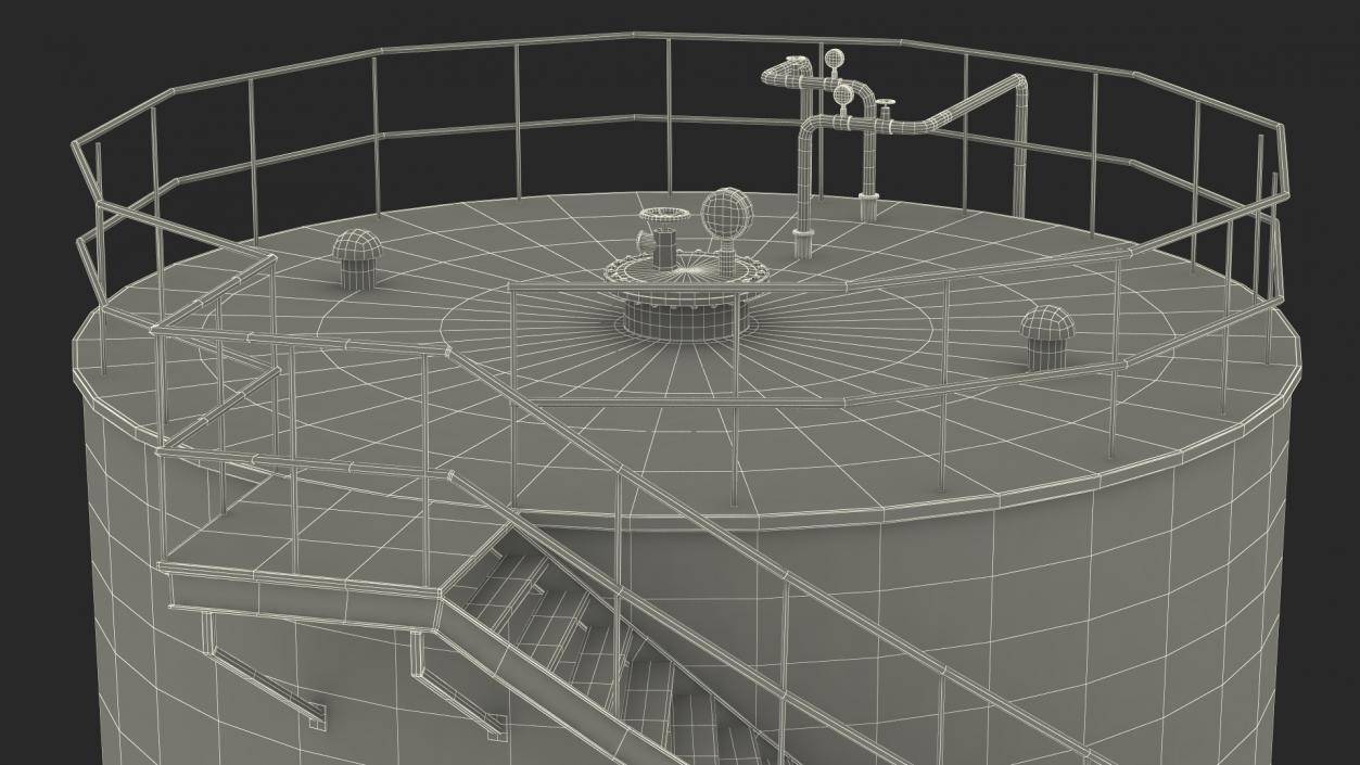 Crude Oil Storage Tank 3D