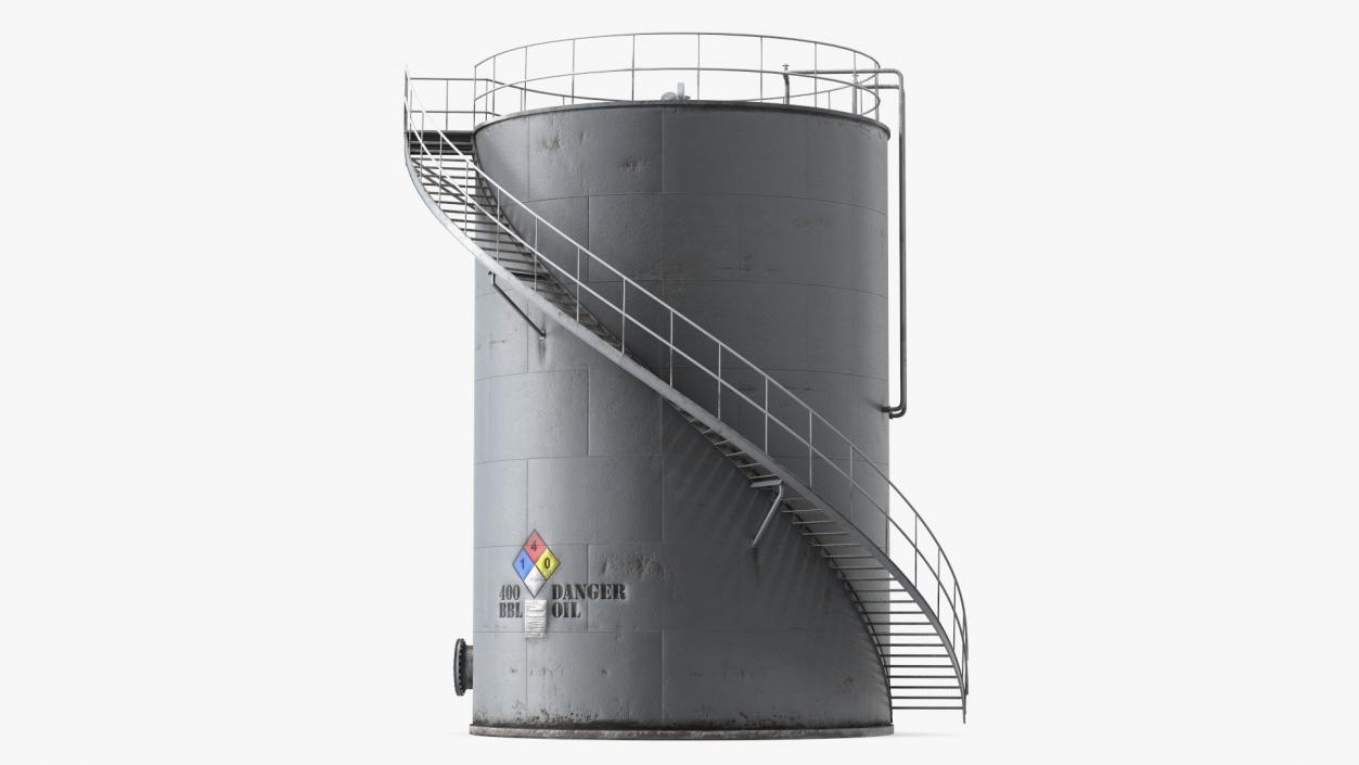 Crude Oil Storage Tank 3D