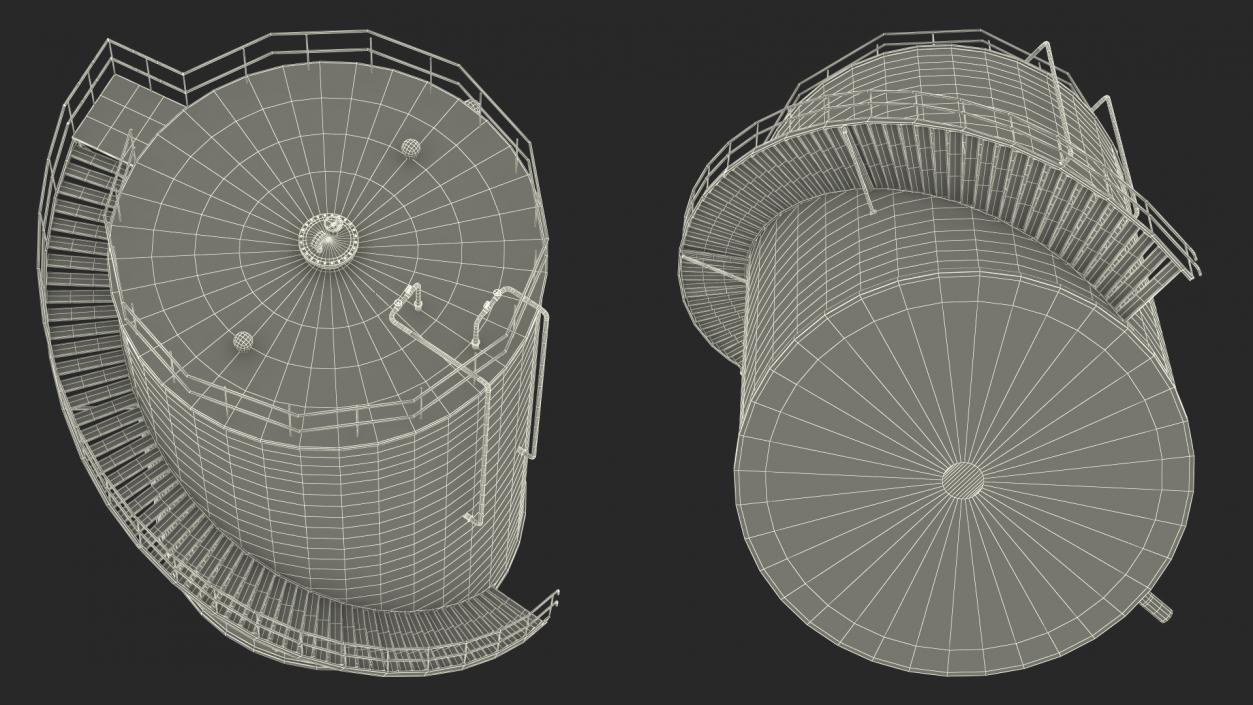 Crude Oil Storage Tank 3D