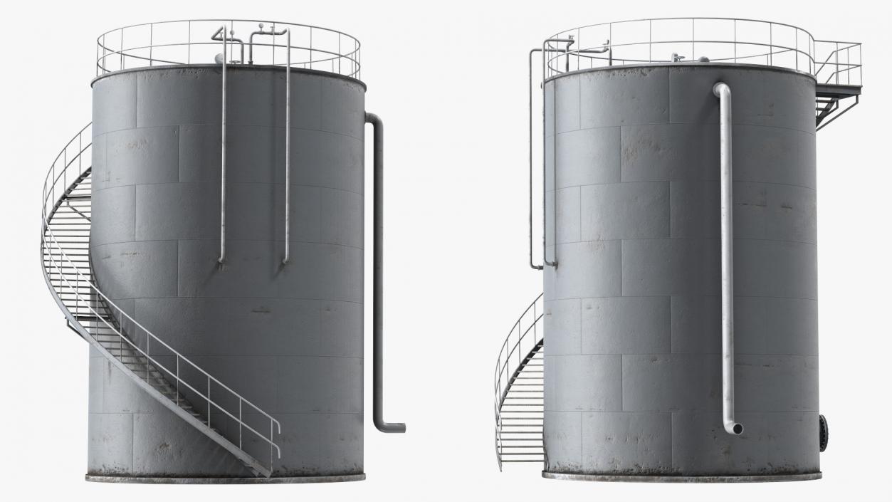 Crude Oil Storage Tank 3D