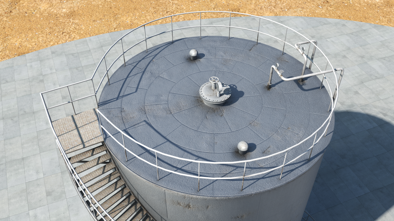 Crude Oil Storage Tank 3D