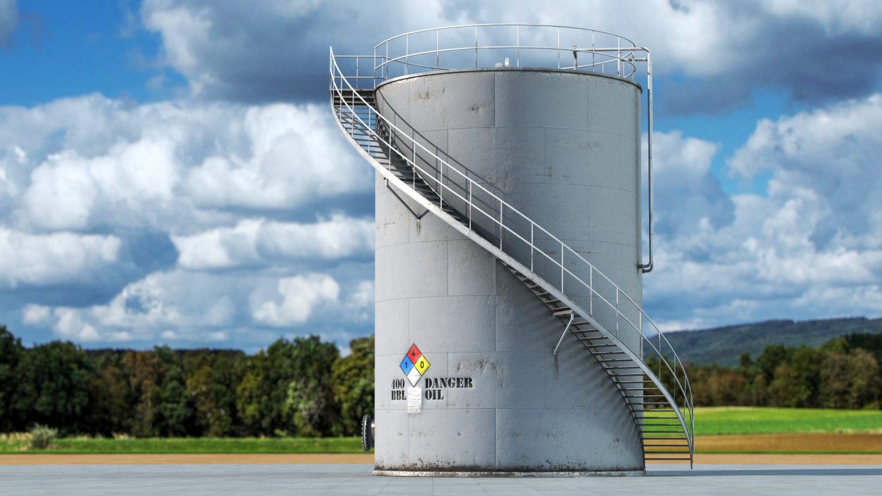 Crude Oil Storage Tank 3D