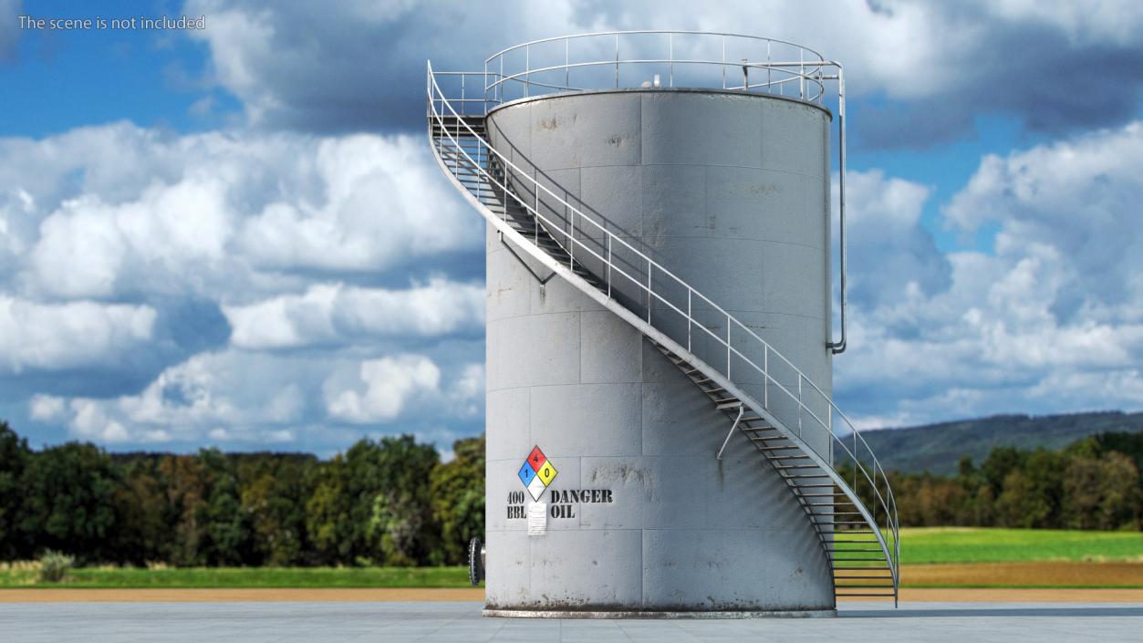 Crude Oil Storage Tank 3D