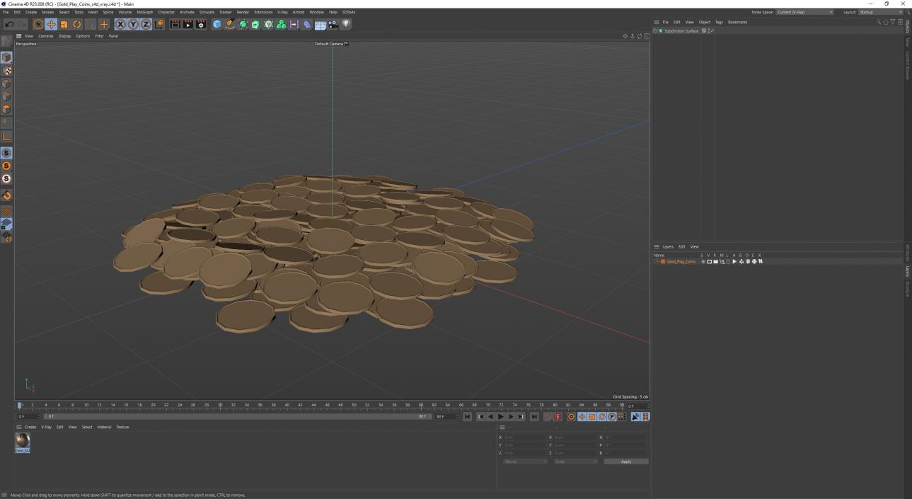 3D model Gold Play Coins