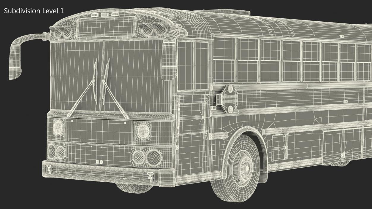 3D Thomas Saf T Liner School Bus Rigged