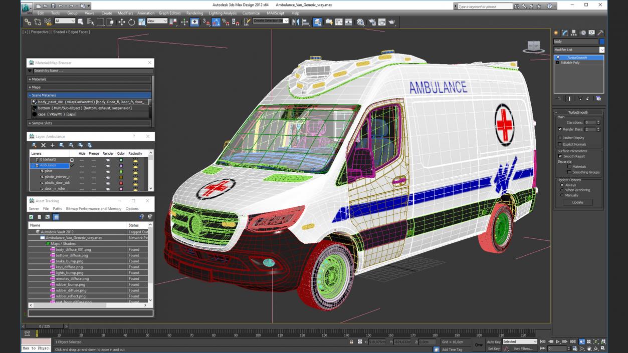 3D Ambulance Van model