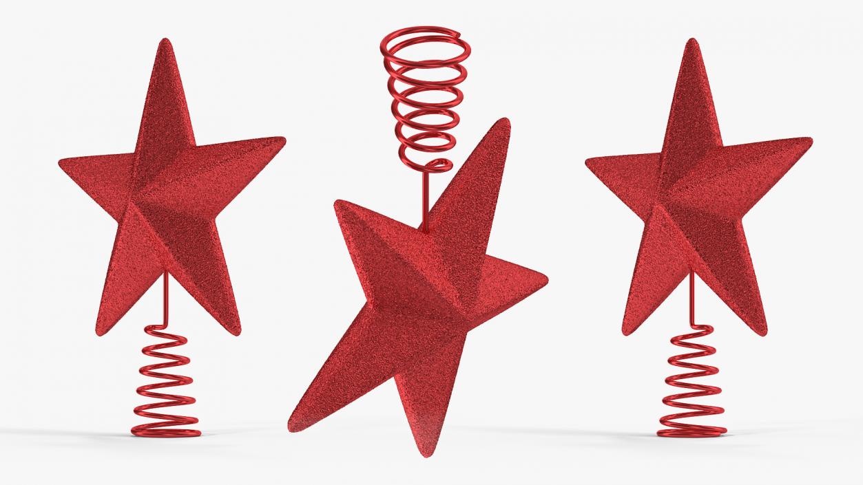 Red Star Tree Topper Holder 3D