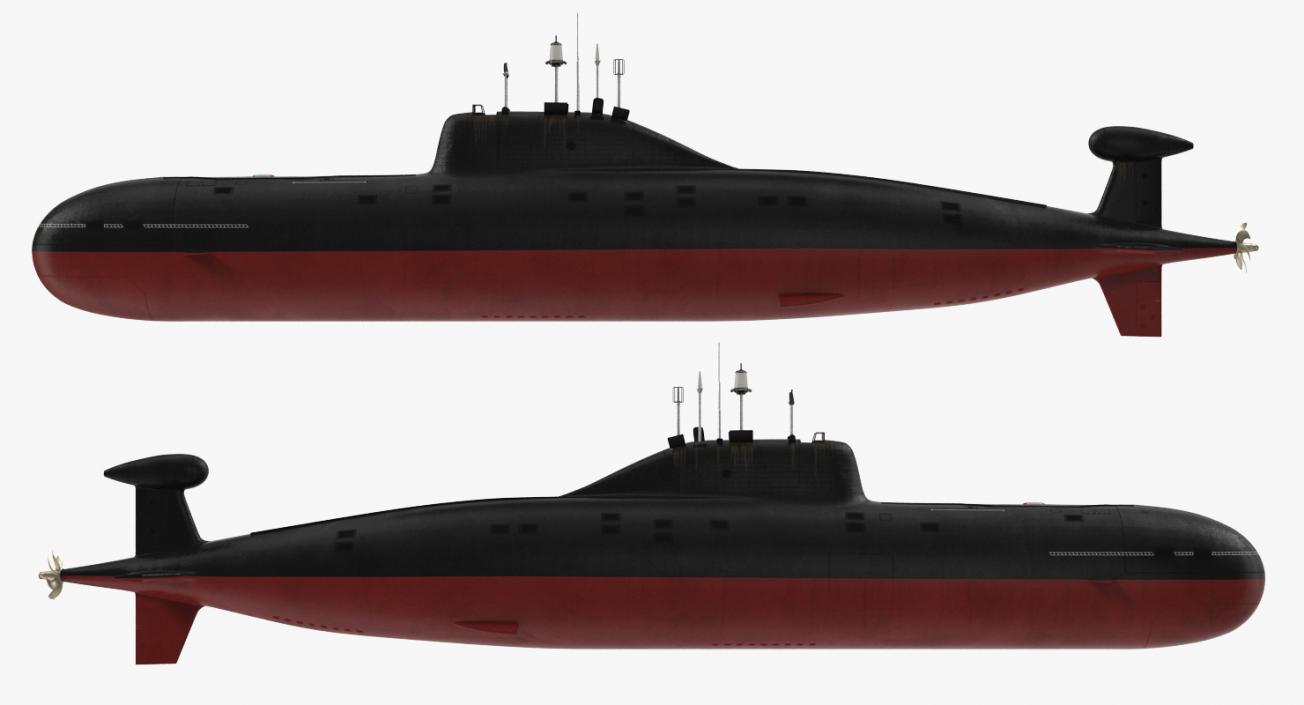 Nuclear Powered Attack Submarine Akula Class 3D model