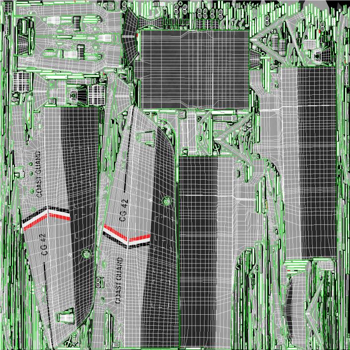 TTS Scarborough CG42 Coast Guard Rigged 3D model