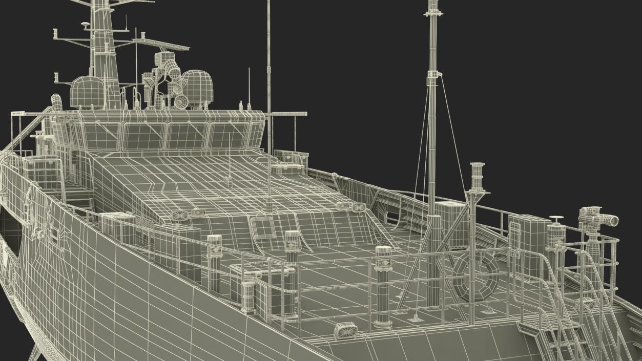 TTS Scarborough CG42 Coast Guard Rigged 3D model