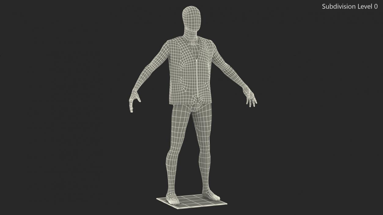 3D model Mannequin with Yellow Hi Vis Safety Vest