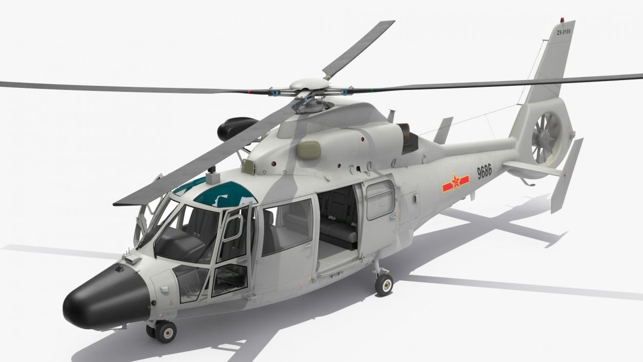 Harbin Z-9 Haitun Rigged 3D model