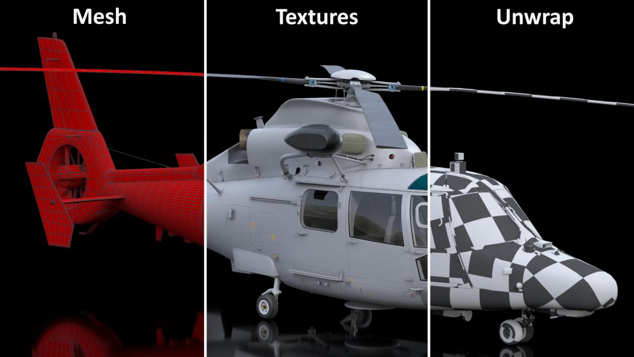 Harbin Z-9 Haitun Rigged 3D model