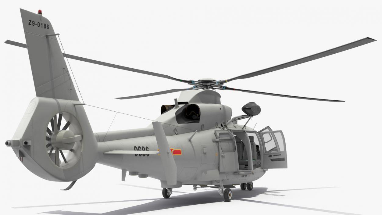 Harbin Z-9 Haitun Rigged 3D model