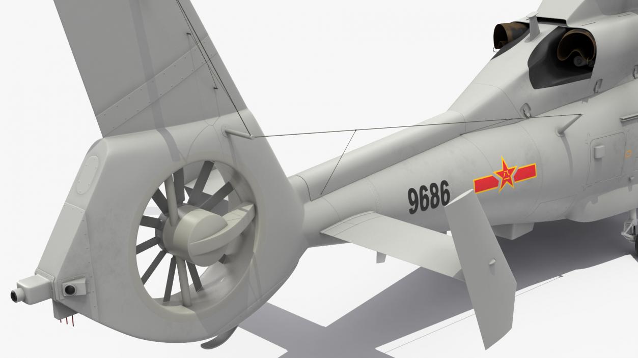 Harbin Z-9 Haitun Rigged 3D model