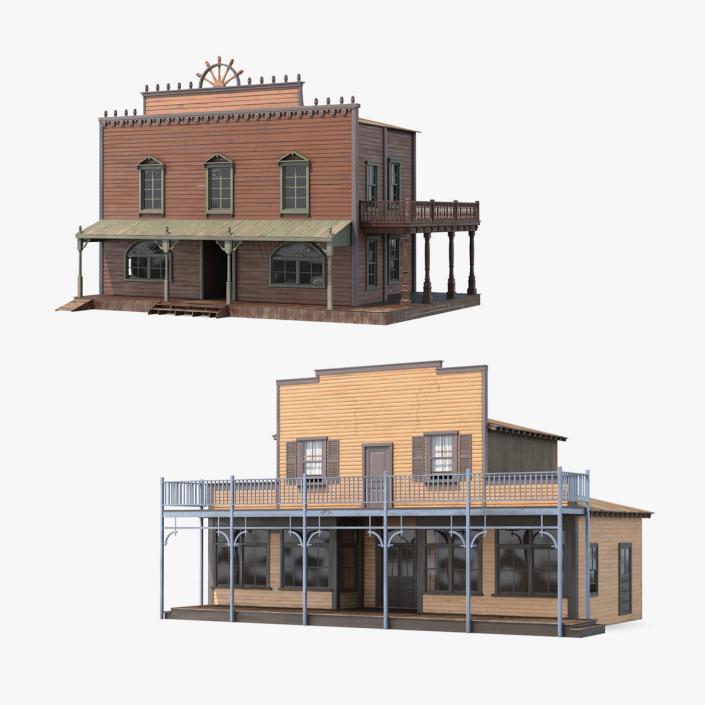 3D model Western Houses Collection