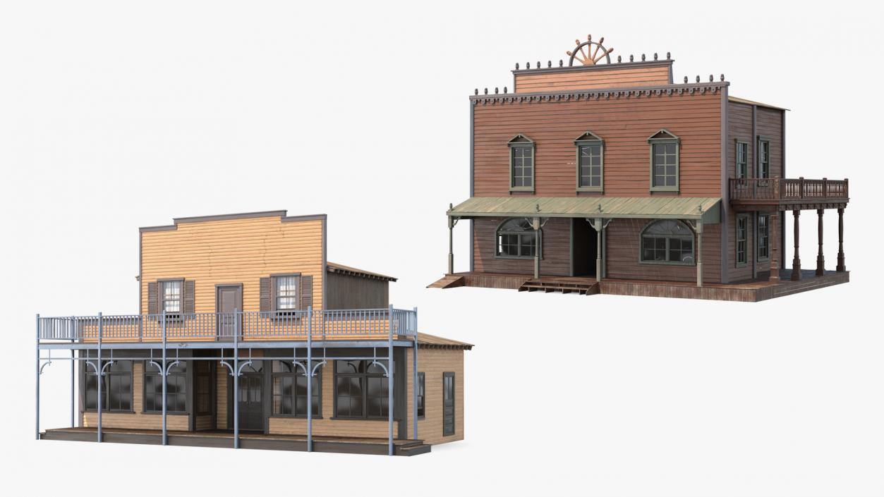 3D model Western Houses Collection