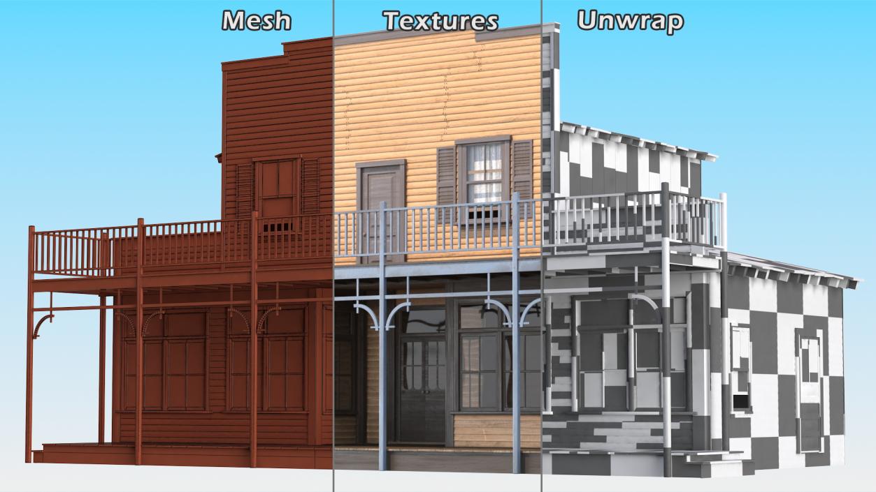 3D model Western Houses Collection