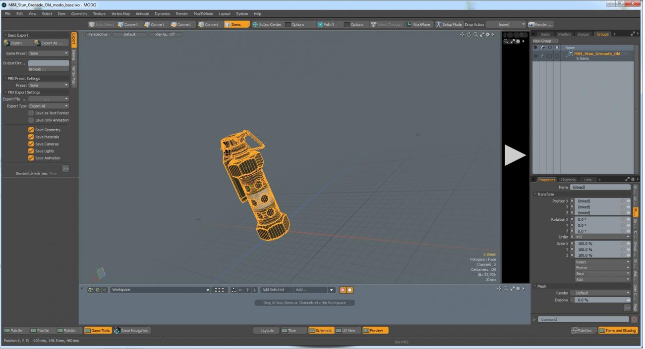 3D model M84 Stun Grenade Old