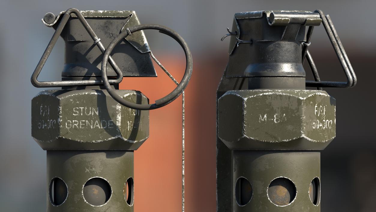 3D model M84 Stun Grenade Old