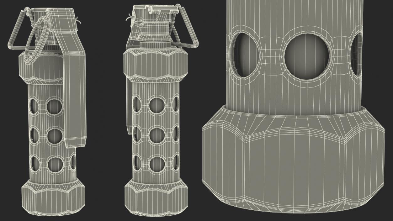 3D model M84 Stun Grenade Old