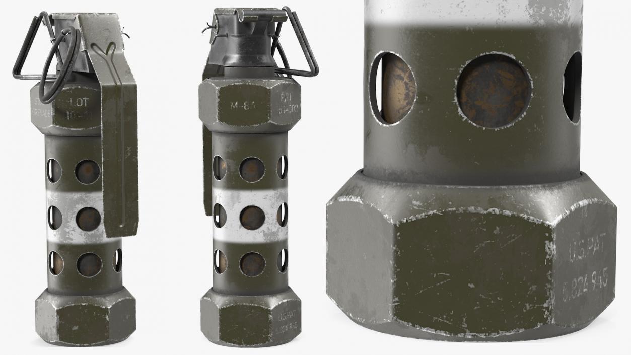 3D model M84 Stun Grenade Old