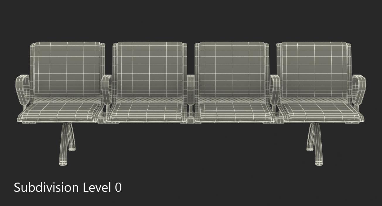 3D Airport Terminal Seating System