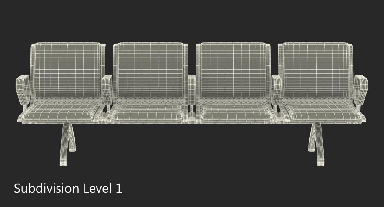 3D Airport Terminal Seating System