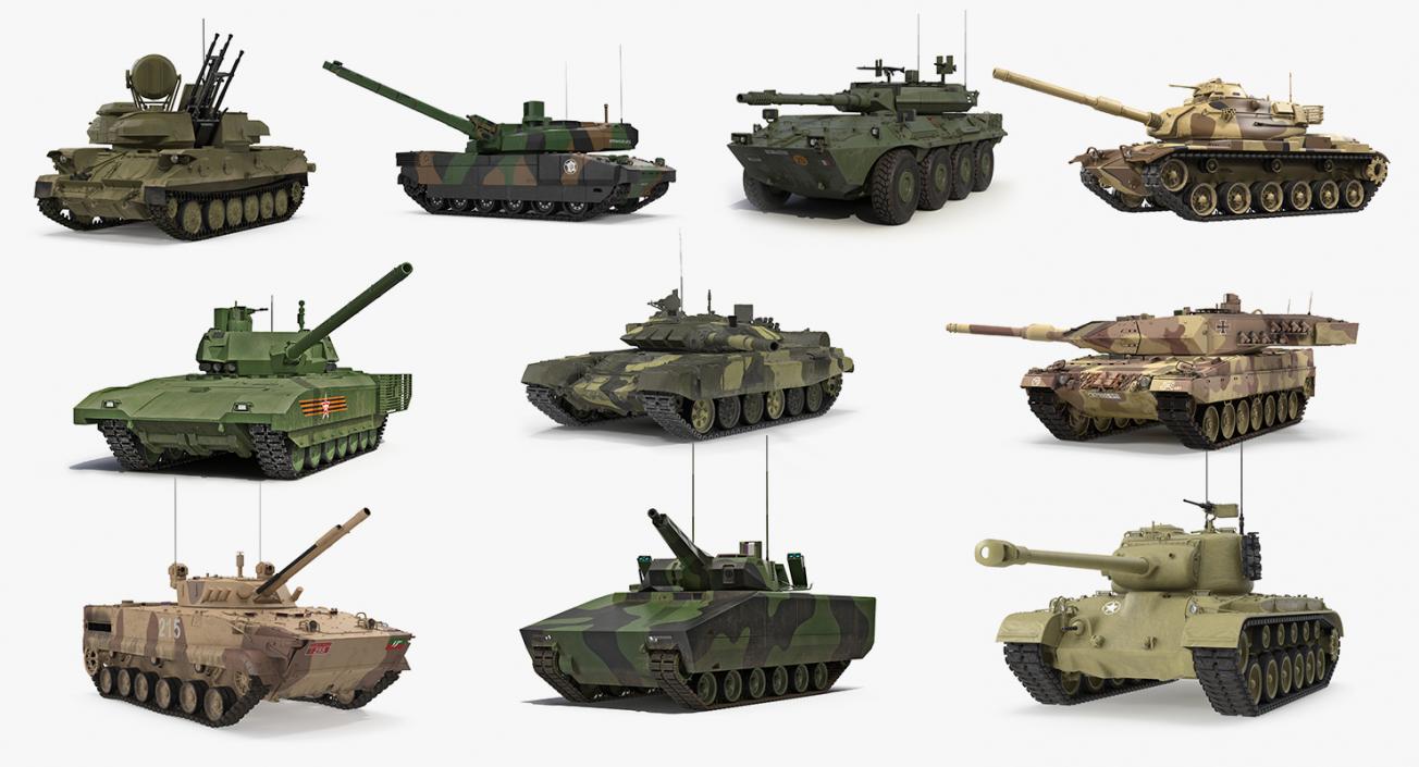 3D Tanks 3D Models Collection 2 model