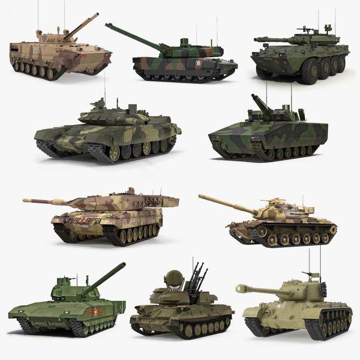 3D Tanks 3D Models Collection 2 model