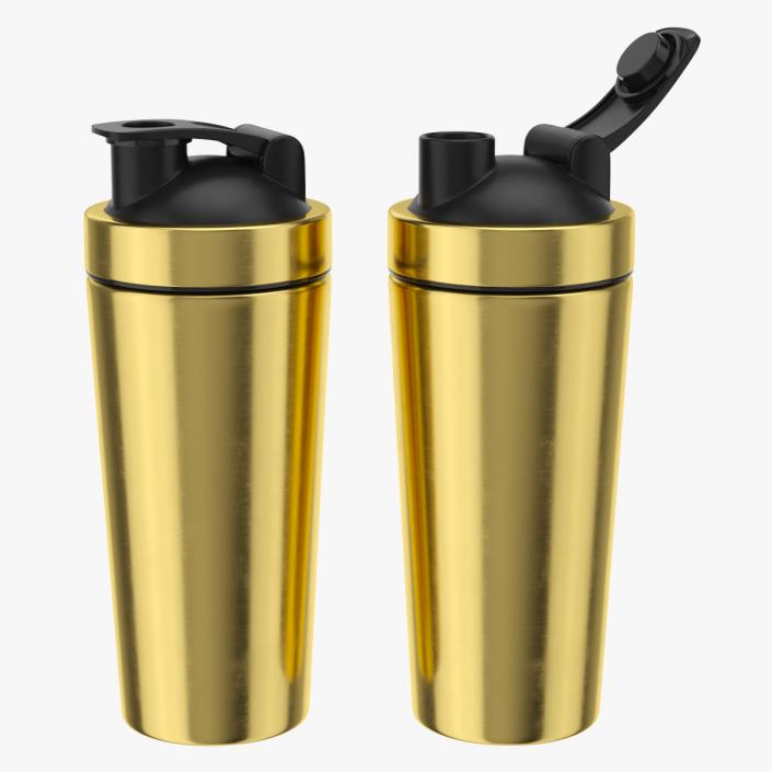 3D model Stainless Steel Protein Shaker Gold