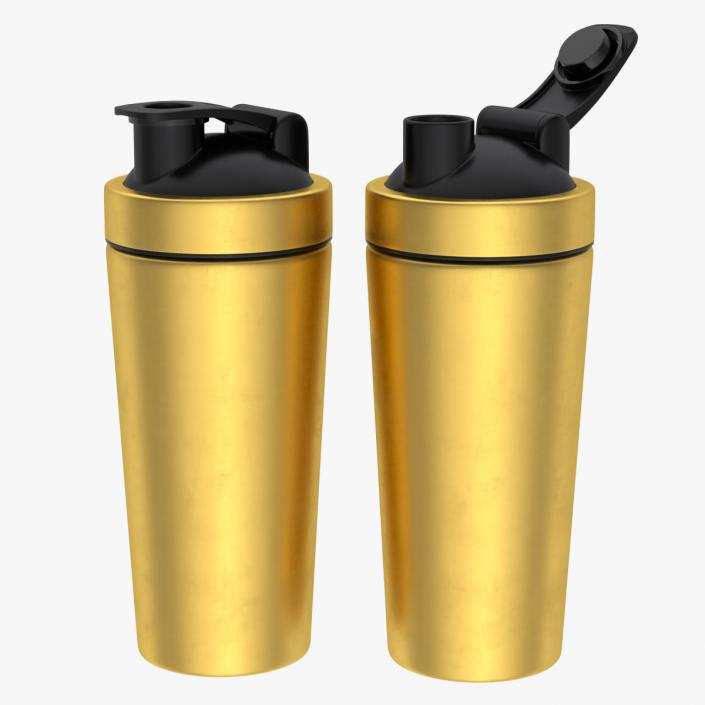 3D model Stainless Steel Protein Shaker Gold