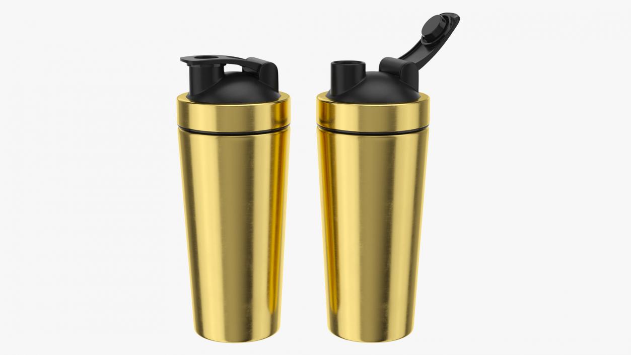 3D model Stainless Steel Protein Shaker Gold