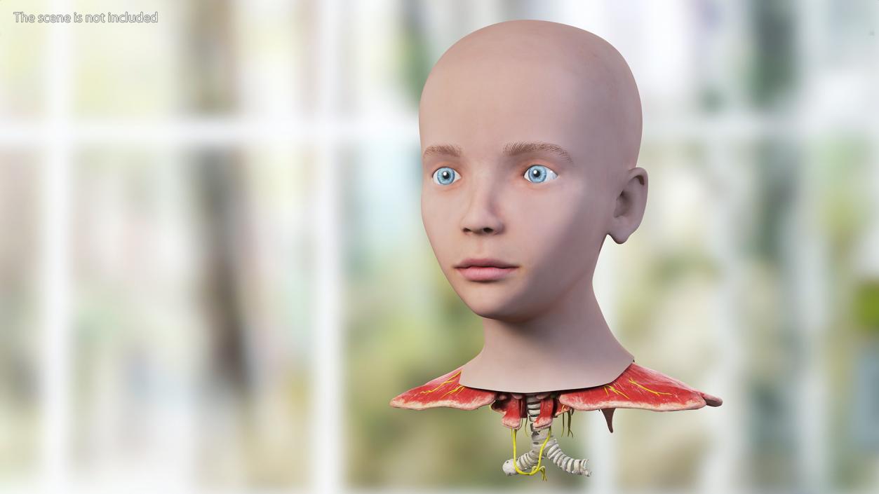 Girl Head Anatomy 3D