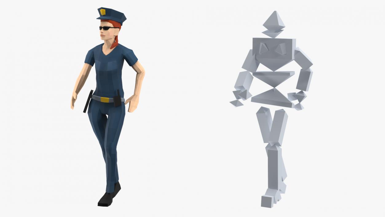 Rigged Low Poly Characters Collection 2 3D model