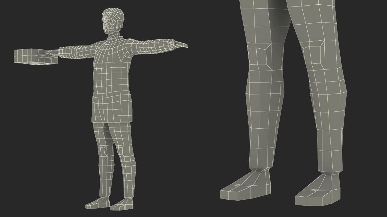 Rigged Low Poly Characters Collection 2 3D model