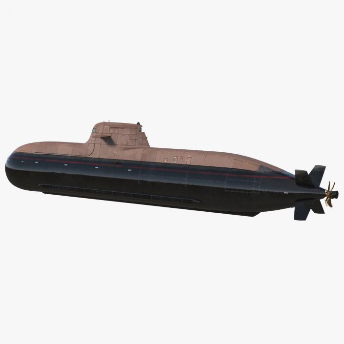 Diesel Submarine HDW Class 212A Half Wet Rigged 3D