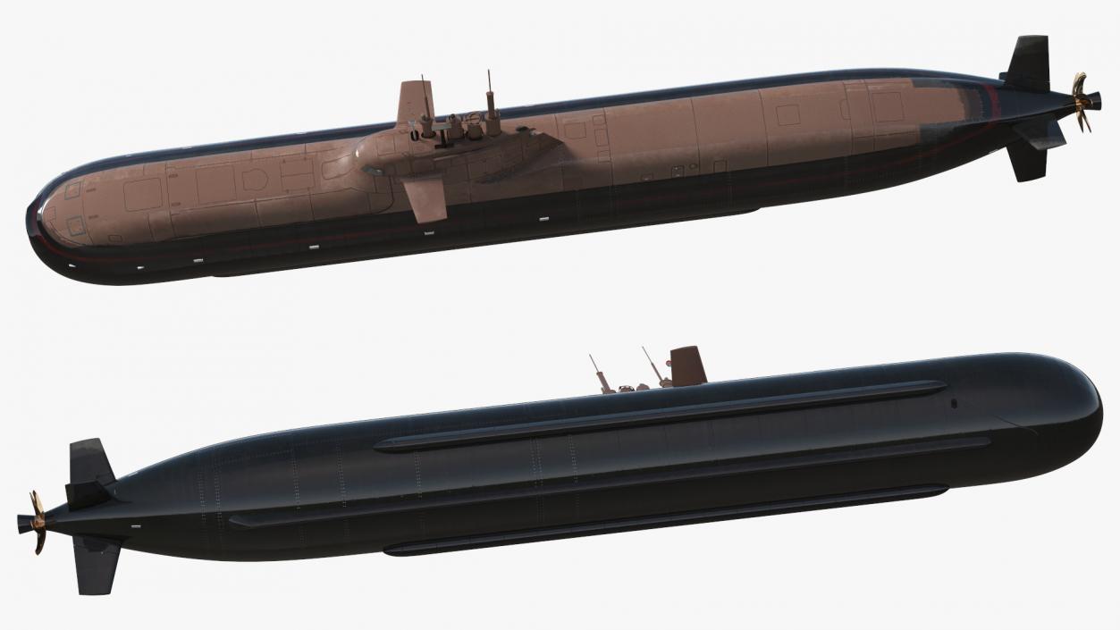 Diesel Submarine HDW Class 212A Half Wet Rigged 3D