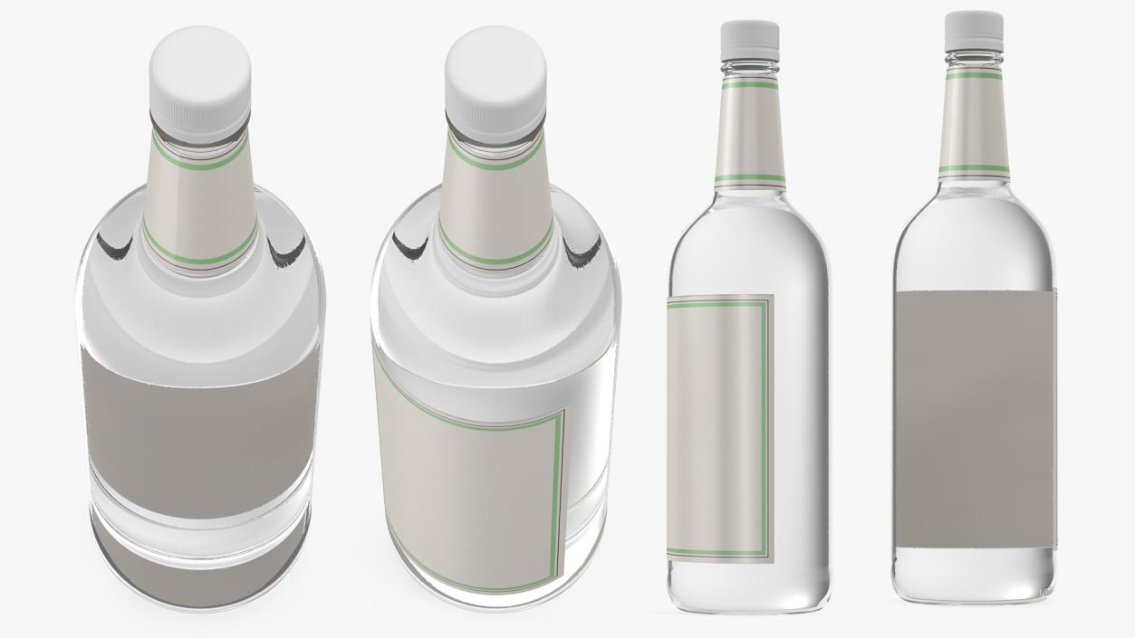 3D model Vodka 1L Bottle