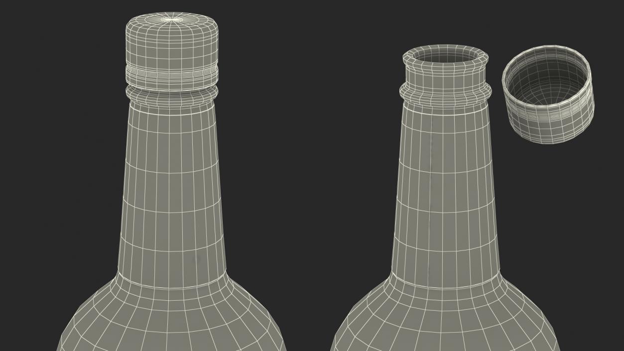 3D model Vodka 1L Bottle