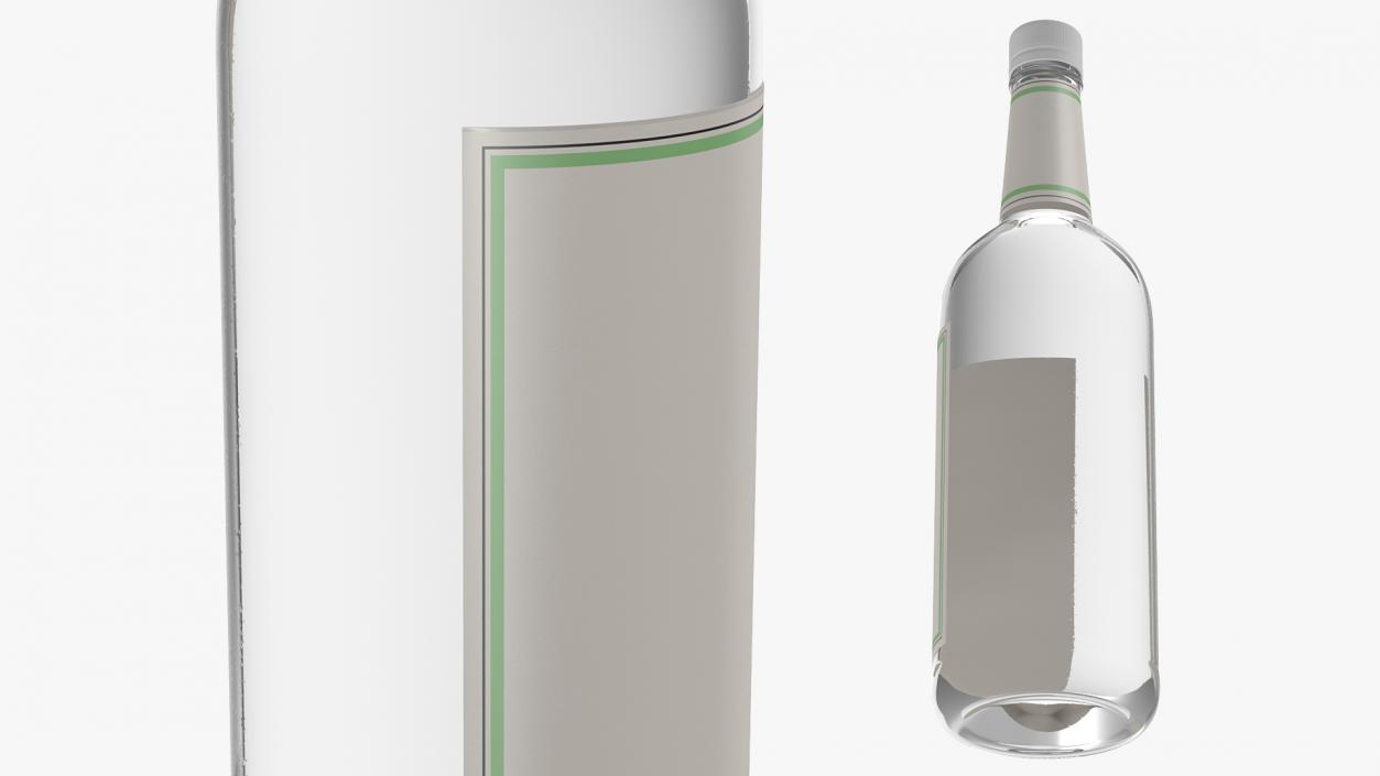 3D model Vodka 1L Bottle