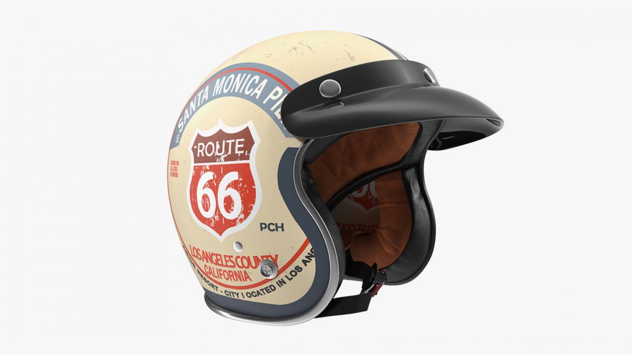 3D Retro Motorcycle Helmet and Goggles Collection